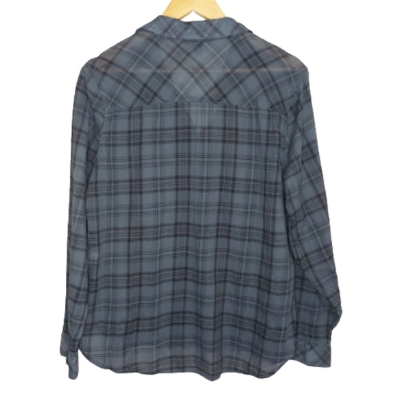 Rock & Republic Gray Plaid Button Down Shirt Sz M - Picture 4 of 14